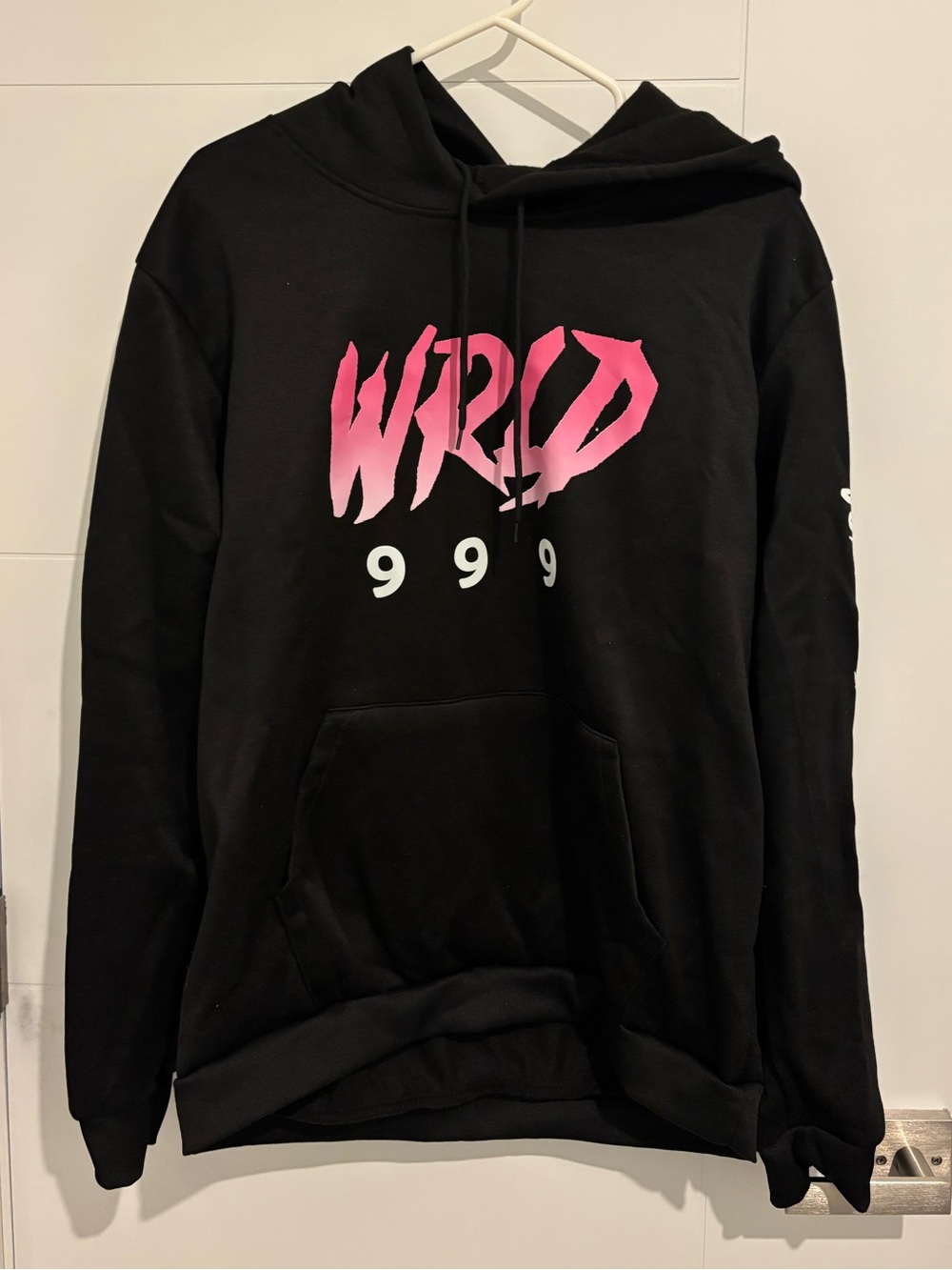 Black Juice WRLD 999 Pullover Hoodie with Pink Logo